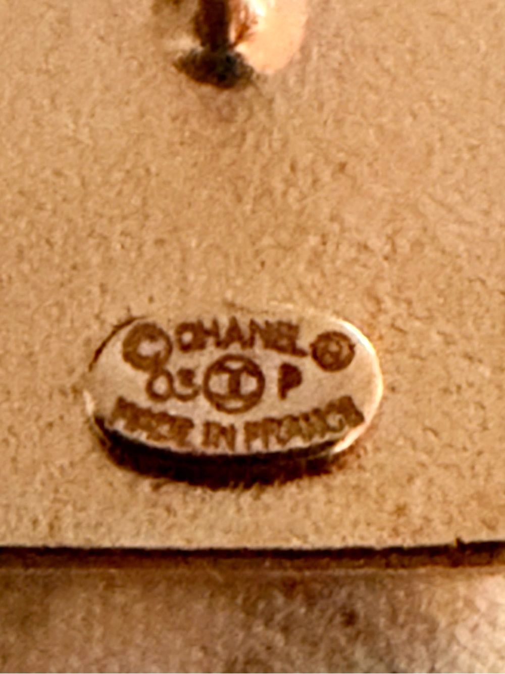 CHANEL Darling Authentic Terracotta Square Logo Stud Earrings RARE!! - Picture 3 of 4